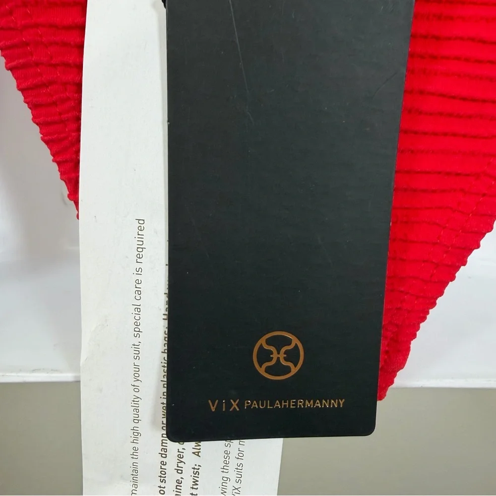 *NEW Vix Dune Fany Brazilian Bikini Bottoms Red Size Small (FLAW) - Picture 6 of 7